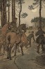 Пограничный патруль наблюдает за контрабандистами (Op Smokkelaars Patrouille - голл.). Из редкой брошюры, изданной военным ведомством нейтральной Голландии зимой 1915 года
