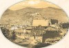 Общий вид города Дербента, снятый из городского сада (Русский художественный листок. № 20 за 1852 год)