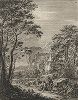 Пейзаж с повозкой и портом вдали (неподалеку от Анконы). Офорт Яна Бота из сюиты "Итальянские пейзажи", ок. 1640-50 гг. 