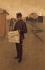Офицер отдела железных дорог Генерального штаба швейцарской армии (из альбома хромолитографий L' Armée Suisse... Цюрих. 1894 год)