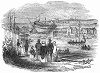 Спуск на воду нового корабля британского флота под названием "Тюдор", предназначенного для торговли в Ост--Индии, построенного в 1844 году на судостроительной верфи в городе Ньюкасл--апон--Тайн (The Illustrated London News №111 от 15/06/1844 г.)