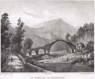 Мост Марии Магдалины (рядом с Борго-а-Моццано в Италии). 