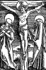 Христос на кресте. Ганс Бальдунг Грин. Иллюстрация к Hortulus Animae. Издал Martin Flach. Страсбург, 1512