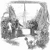 Член британского парламента Джордж Хадсон (1800 -- 1871) закладывает первый камень, символизирующий начало строительства доков английского города Сандерленд, расположенного в графстве Тайн и Уир (The Illustrated London News №302 от 12/02/1848 г.)