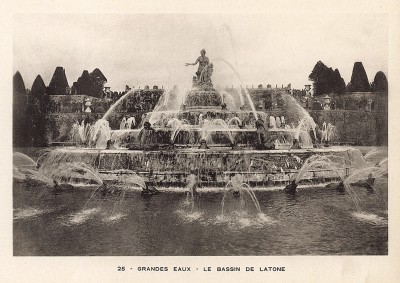 Версаль. Большая вода. Фонтан "Латона". Фототипия из альбома Le Chateau de Versailles et les Trianons. Париж, 1900-е гг.