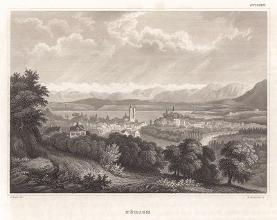 Цюрих. Meyer's Universum..., Хильдбургхаузен, 1844 год.