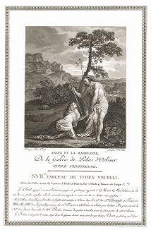 "Не прикосайся ко Мне" кисти Тициана. Лист из знаменитого издания Galérie du Palais Royal..., Париж, 1808