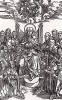Альбрехт Дюрер. Святая Бригитта Шведская. Иллюстрация из книги "Откровения Святой Бригитты", изданной в Нюрнберге в 1500 году