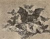 Последствия. Лист 72 из известной серии офортов знаменитого художника и гравёра Франсиско Гойи "Бедствия войны" (Los Desastres de la Guerra). Представленные листы напечатаны в Мадриде с оригинальных досок около 1900 года. 