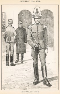 Шведские кавалеристы лейб-гвардии в униформе образца 1895-1900 гг. Svenska arméns munderingar 1680-1905. Стокгольм, 1911