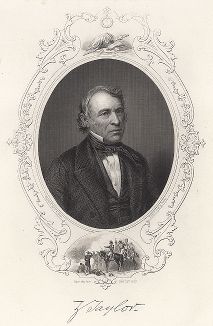 Захария Тейлор (1784 -1850) - двенадцатый президент США. Gallery of Historical and Contemporary Portraits… Нью-Йорк, 1876