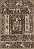 Итальянские барельефы, сграффито и мраморная мозаика эпохи Возрождения (лист 52 альбома "Сокровищница орнаментов...", изданного в Штутгарте в 1889 году)