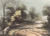 Пейзаж с сухим деревом. Гравюра с рисунка знаменитого английского пейзажиста Томаса Гейнсборо из коллекции Дж. Хибберта. A Collection of Prints ...of Tho. Gainsborough, Лондон, 1819. 