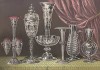 Образцы роскошной стеклянной посуды от мануфактуры J.Powell & Sons, Лондон. Каталог Всемирной выставки в Лондоне 1862 года, т.2, л.116.