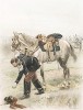 Фарнцузский драгун в полевой форме образца 1886 года, потерявший каску (из Types et uniformes. L'armée françáise par Éduard Detaille. Париж. 1889 год)