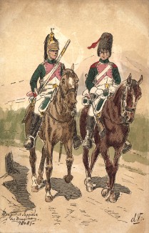 1808 г. Гвардейские драгуны Великой армии Наполеона. Коллекция Роберта фон Арнольди. Германия, 1911-29