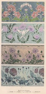 Различные узоры для вышивки и шитья. Art Decoratif - documents d'atelier. Париж, 1900-е годы