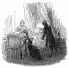Иллюстрация к рассказу, написанному британской писательницей и поэтессой, светской львицей -- баронессой де Калабреллой (1793 -- 1857), получившей свой титул, приобретя землю во Франции (The Illustrated London News №100 от 30/03/1844 г.)