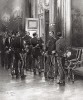 1883 год. Офицеры французской кавалерии на приёме у президента республики (из Types et uniformes. L'armée françáise par Éduard Detaille. Париж. 1889 год)