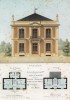Эскиз загородного дома в классическом стиле (из популярного у парижских архитекторов 1880-х Nouvelles maisons de campagne...)
