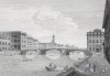 Вид на самый изящный во Флоренци мост Святой Троицы (Санта Тринита) и набережную реки Арно