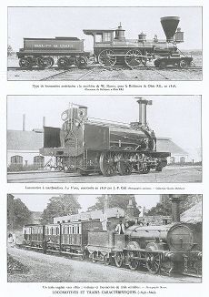 Локомотивы и поезда 1856-60 годов. Les chemins de fer, Париж, 1935