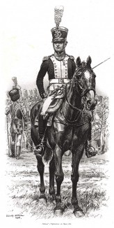 Полковник французской линейной пехоты в 1812 году (из Types et uniformes. L'armée françáise par Éduard Detaille. Париж. 1889 год)