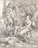 Явление ангела Агари. Офорт фламандского художника Людовика де Дейстера. 