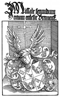 Герб бременского епископа Йохана Третьего. Гравировал Ганс Бальдунг Грин. Страсбург, 1511. Репринт 1930 г.