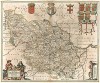 Карта западной части герцогства Йоркшир. Ducatus Eboracensis pars Occidentalis. The west riding of Yorkeshire. Составил Виллем Блау. Амстердам, 1648