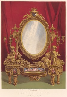 Зеркало в стиле рококо от парижского мастера A. V. Paillard (Каталог Всемирной выставки в Лондоне. 1862 год. Том 1. Лист 92)