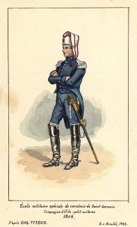1809 г. Офицер французской кавалерийской школы Сен-Жермен. Коллекция Роберта фон Арнольди. Германия, 1911-29