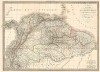 Карта Колумбии, включающая острова Гренадины, Венесуэлу и экваториальную Гвиану. Atlas universel de geographie ancienne et moderne..., л.47. Париж, 1842