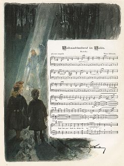 Ноты песни "Рождественский сочельник в лесу". Moderne Kunst..., т. 9, Берлин, 1895 год. 