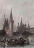 Вид на собор Василия Блаженного с Москва-реки. Лондон, 1844