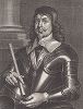 Джеймс Гамильтон (1606--1649) - 1-й герцог Гамильтон, шотландский государственный деятель периода Английской революции, сторонник короля Карла I. Казнён по решению английского парламента. 