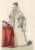 Костюм знатной итальянки (XVI век) (лист 46 работы Жоржа Дюплесси "Исторический костюм XVI -- XVIII веков", роскошно изданной в Париже в 1867 году)