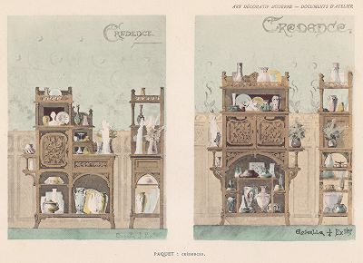 Паке. Серванты. Art Decoratif - documents d'atelier. Париж, 1900-е годы