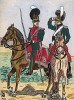 1811 г. Офицер и нижний чин полка легкой кавалерии армии королевства Бавария. Коллекция Роберта фон Арнольди. Германия, 1911-29
