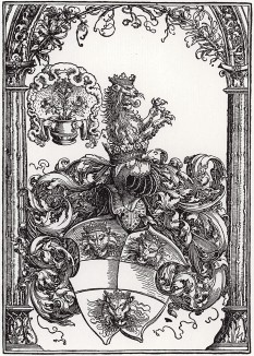 Герб Якоба Банизиса, секретаря императора Максимилиана, гравированный Дюрером в 1520 году