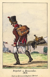 1813 г. Транспортировка раненого. Коллекция Роберта фон Арнольди. Германия, 1911-29