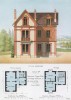 Загородный дом с декоративными элементами фахверка (из популярного у парижских архитекторов 1880-х Nouvelles maisons de campagne...)