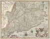 Карта Каталонии. Cataloniae principatus descriptio nova. Составил Йодокус Хондиус. Амстердам, 1606