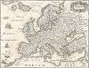 Новая карта Европы. Evropa Noua Delineatio. Составил Маттеус Мериан для Theatrum Europaeum, 1643 год. 