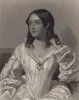 Оливия, героиня пьесы Уильяма Шекспира "Двенадцатая ночь". The Heroines of Shakspeare. Лондон, 1850-е гг.