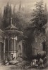 Константинополь (Стамбул). Могила на кладбище в предместье Скутари. The Beauties of the Bosphorus, by miss Pardoe. Лондон, 1839
