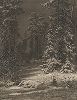 Ночь зимой в лесу. Офорт Ивана Шишкина, 1876 год. 