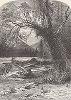 Вид на реку Френч-Броад-ривер, штат Северная Каролина. Лист из издания "Picturesque America", т.I, Нью-Йорк, 1872.