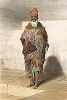 Индус-огнепоклонник в Баку. "Costumes du Caucase" князя Гагарина, л. 53, Париж, 1840-е гг. 