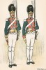 Шведские пехотинцы в униформе образца 1806-09 гг. Svenska arméns munderingar 1680-1905. Стокгольм, 1911